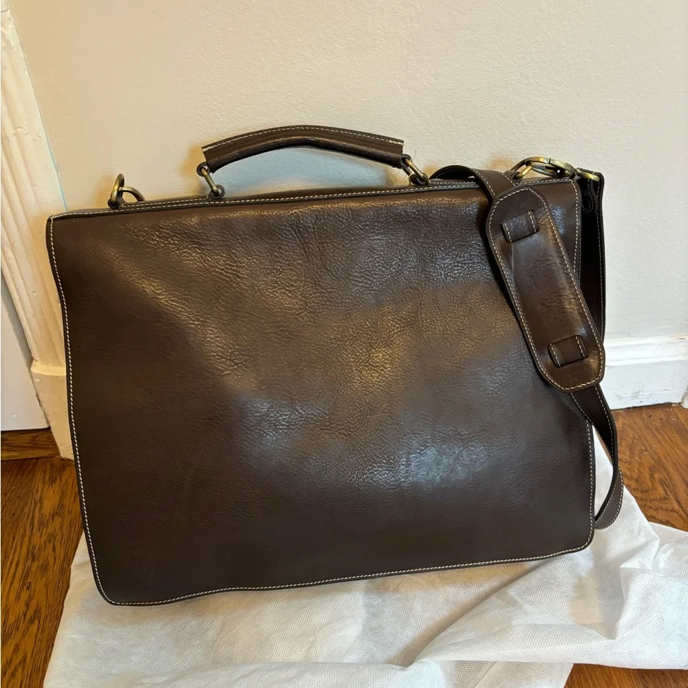 A.N. Florence Brown Leather Briefcase NWT